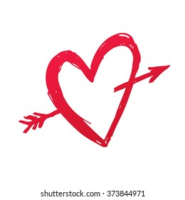 heart pierced by an arrow Cupid