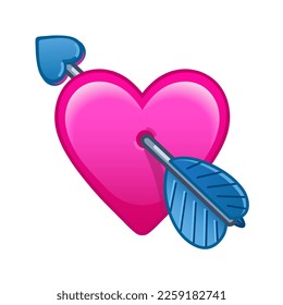 Heart pierced by an arrow Large size of emoji romance icon