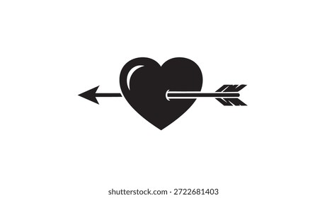 Coração perfurado por flecha simbolizando o amor