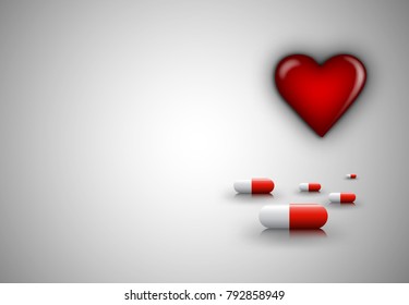 Heart and pills