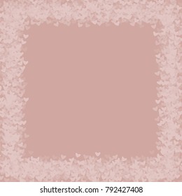 Heart pink background which consists of isolated elements. Modern style with beautiful elements in heart pink background.  Can be used as print, wallpaper, cards, valentine cards, logo, background 