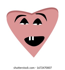 heart. Pink face. Emotion.