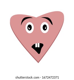 heart. Pink face. Emotion.