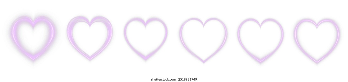 Corazón rosa con destellos aislados sobre fondo transparente. Corazón ligero para tarjetas de vacaciones, Anuncios, invitaciones. Resplandor de alambre rosa en forma de corazón. IMAGEN PNG	