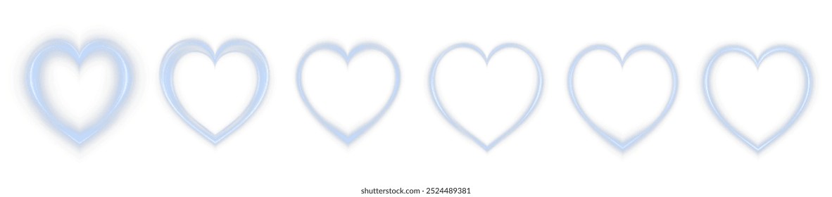 Heart pink with flashes isolated on white background. Light heart for holiday cards, banners, invitations. Heart-shaped pink wire glow. PNG image