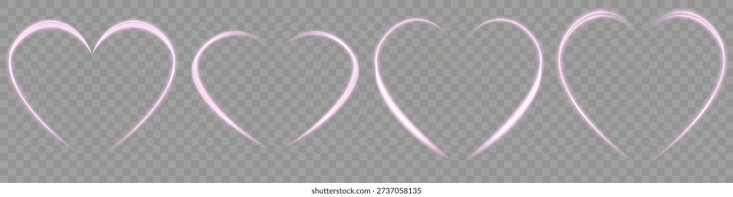 Corazón rosa con destellos