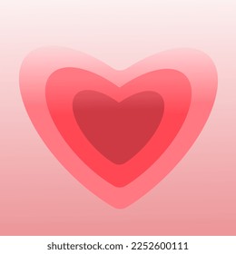 Gradiente rosa cardíaco con diferentes matices