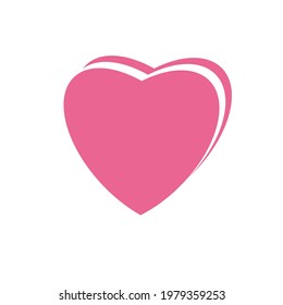 Heart pink icon design template vector illustration isolated
