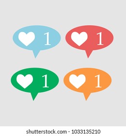  heart pink icons. vector