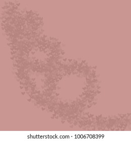 Heart pink isolated which consists of isolated elements. Modern style with beautiful elements in heart pink isolated. Can be used as print, wallpaper, cards, valentine cards, logo, background