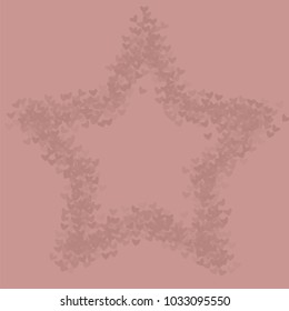 Heart pink isolated which consists of isolated elements. Modern style with beautiful elements in heart pink isolated. Can be used as print, wallpaper, cards, valentine cards, logo, background