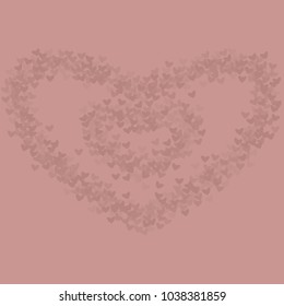 Heart pink isolated which consists of isolated elements. Modern style with beautiful elements in heart pink isolated. Can be used as print, wallpaper, cards, valentine cards, logo, background