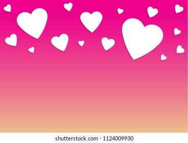 heart pink love background vector