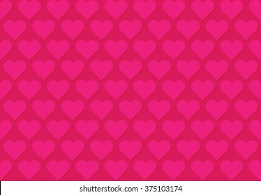 Heart Pink Pattern Vector Background