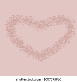 Heart pink pattern which consists of isolated elements. Modern style with beautiful elements in heart pink pattern. Can be used as print, wallpaper, cards, valentine cards, logo, background and etc.