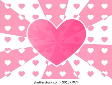 heart pink retro background