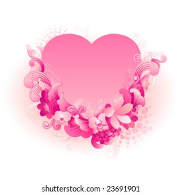 heart pink vector illustration