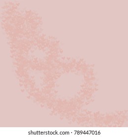 Heart pink vector which consists of isolated elements. Modern style with beautiful elements in heart pink vector.  Can be used as print, wallpaper, cards, valentine cards, logo, background and etc.
