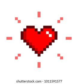 Heart Pixel Art Vector Illustration Symbol Stock Vector (Royalty Free ...
