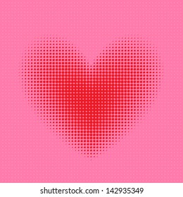 heart pixel halftone