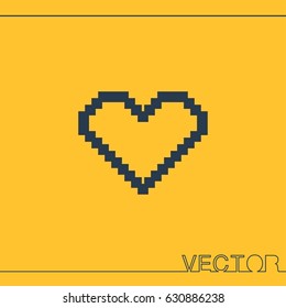 heart pixel icon