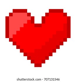 Heart pixel icon