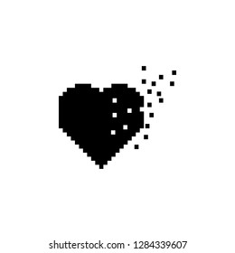 heart pixel icon. Element of Valentine's Day icon for mobile concept and web apps. Detailed heart pixel icon can be used for web and mobile