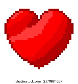 Heart pixel icoon simple retro game design