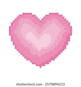 Heart pixel icoon simple retro game design