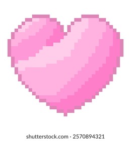 Heart pixel icoon simple retro game design