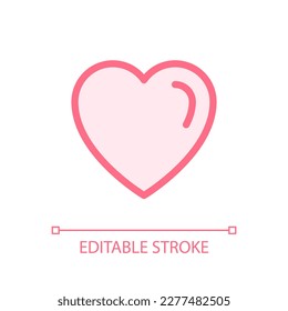 Heart pixel perfect glassmorphism ui icon. Cardiology. Social media. Color filled line element with transparency. Vector pictogram in glass morphism style. Editable stroke. Arial font used
