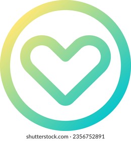 Icono de ui lineal de gradiente perfecto para píxel cardíaco. Agregar producto a la lista favorita. Tienda en línea. Símbolo de interfaz de usuario de color de línea. Pictograma de estilo moderno. Ilustración de contorno aislado del vector