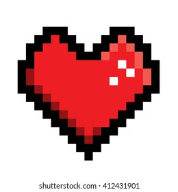 Heart in pixel style