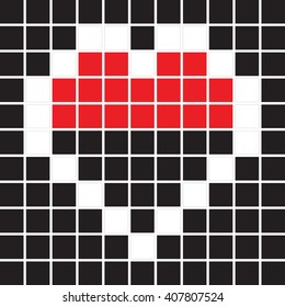 Heart Pixel, vector illustrator