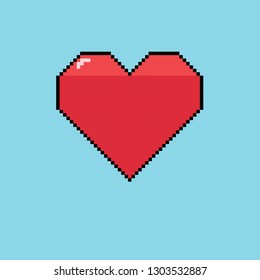 Heart in pixelart