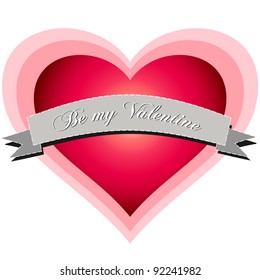 Valentine´s heart with place for own text. Great for Valentine´s card design.