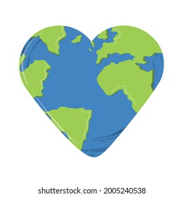 heart planet save evironment icon