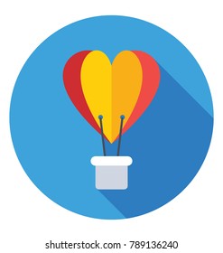
Heart Plant Flat Colored Icon

