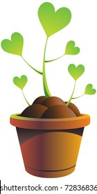 Heart plant vector illustration