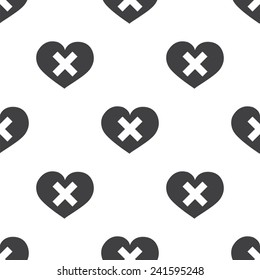 heart plaster, vector seamless pattern, Editable can be used for web page backgrounds, pattern fills  