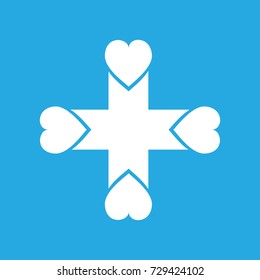 heart plus icon vector