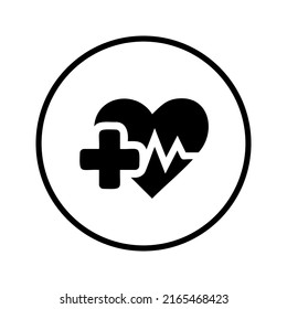 Heart with plus line icon. linear style sign for mobile concept and web design. Add life heart outline vector icon. Symbol, logo illustration. Vector graphics