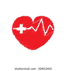 Heart Plus Signal icon.