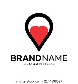 heart point Icon Logo Design Template Illustration Vector