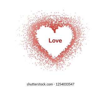 Heart in points design. Heart illustration. Logo love. Eps10