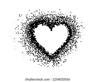 Heart in points design. Heart illustration. Logo love. Eps10