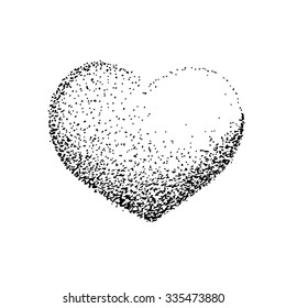 Heart of points. Vector