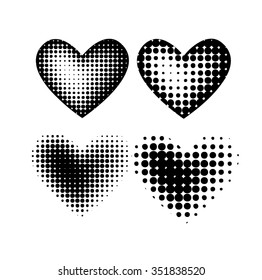 Heart of points. Vector