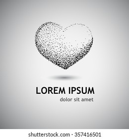 Heart of points. Vector