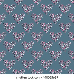 Heart polka dot pattern